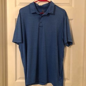 Blue on blue stripe golf shirt size large